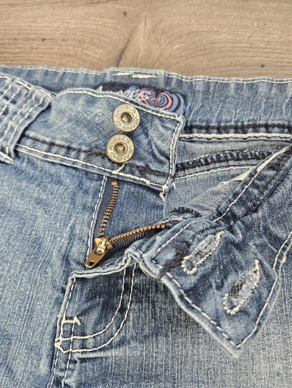 Angels Y2K Womens Denim Shorts